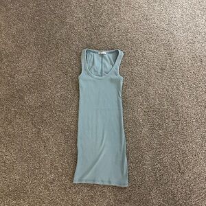 Zara Light Blue Ribbed Dress